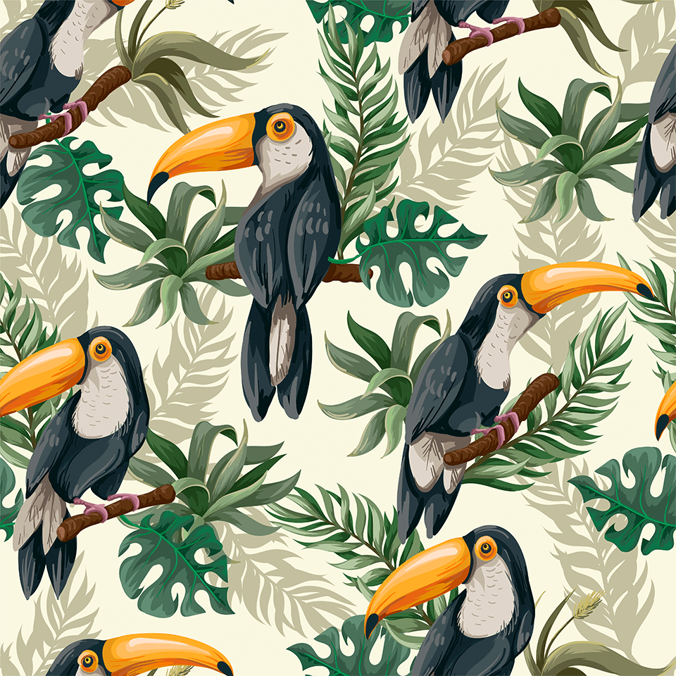 Corn silk toucans