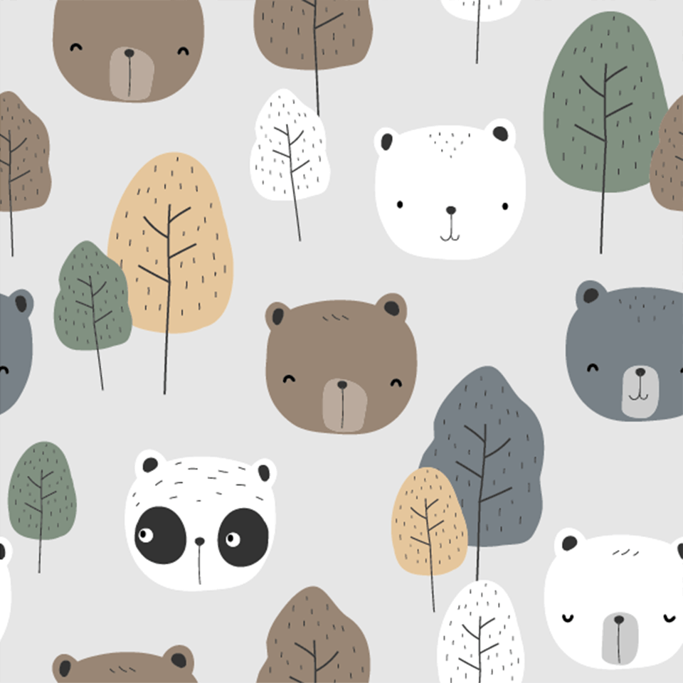 Grey bear faces