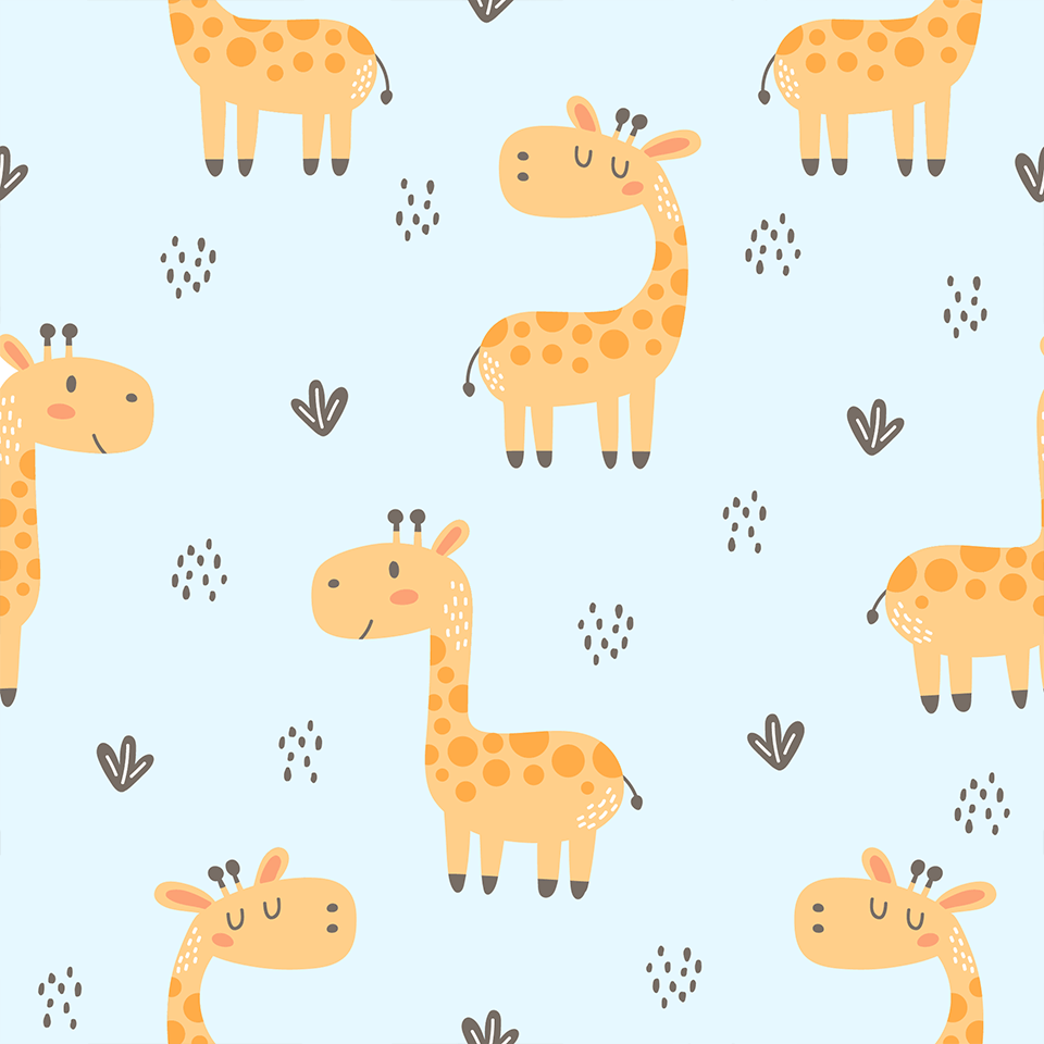 Sky blue giraffes