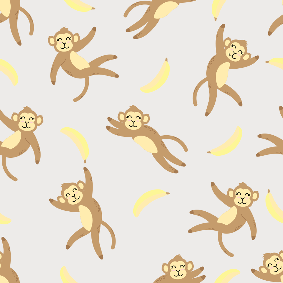 Happy monkeys and bananas